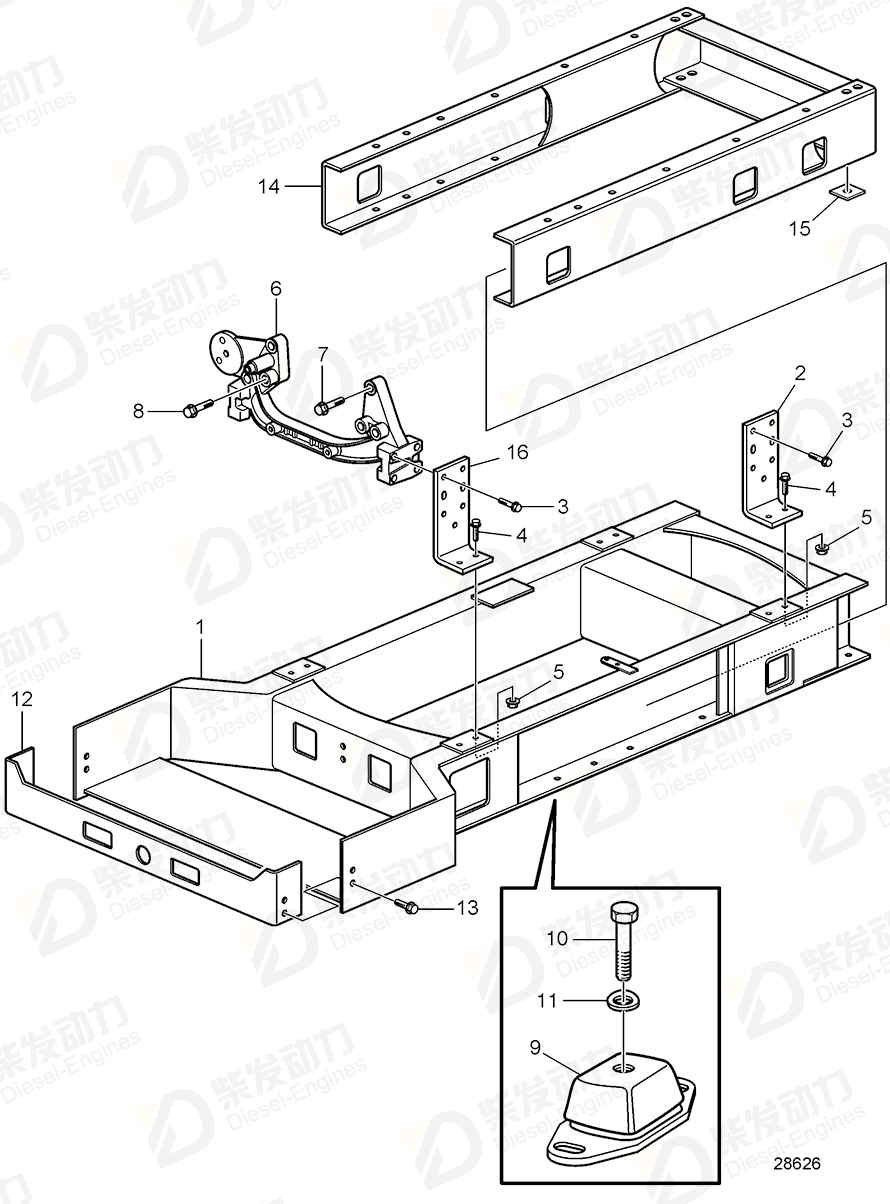 VOLVO Washer 865549 Drawing